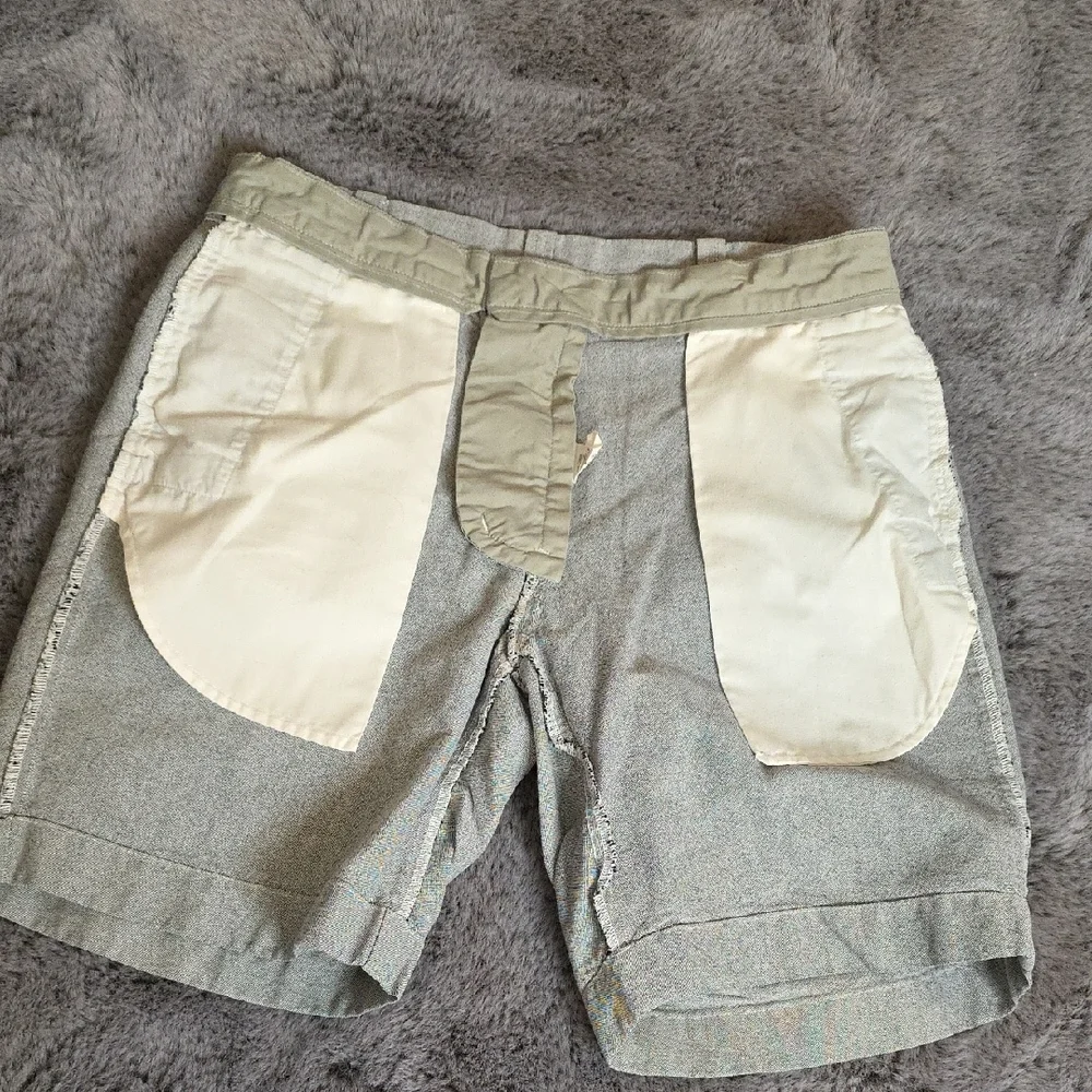 J. Crew Gramercy Gray Flat Front Cotton Shorts Size 30